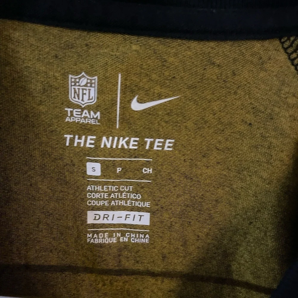 Nike Men's Black and Yellow Long Sleeve Shirt NFL Pittsburgh Steelers Football